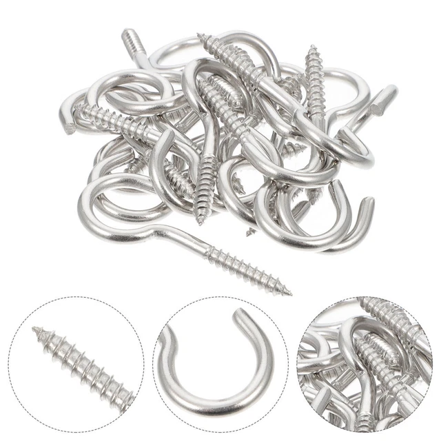 20 piezas gancho de metal gancho tornillo anillo ojo tornillo gancho gancho