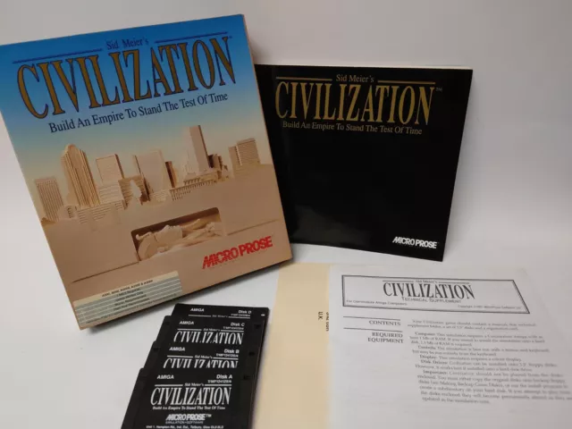 Sid Meiers Civilization Amiga Game - Complete in the Box BOT 018100162357