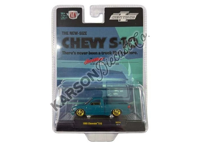 M2 1:24 1973 Chevrolet Cheyenne 10 Pickup Roja Bazooka Rojo Con Azul Y