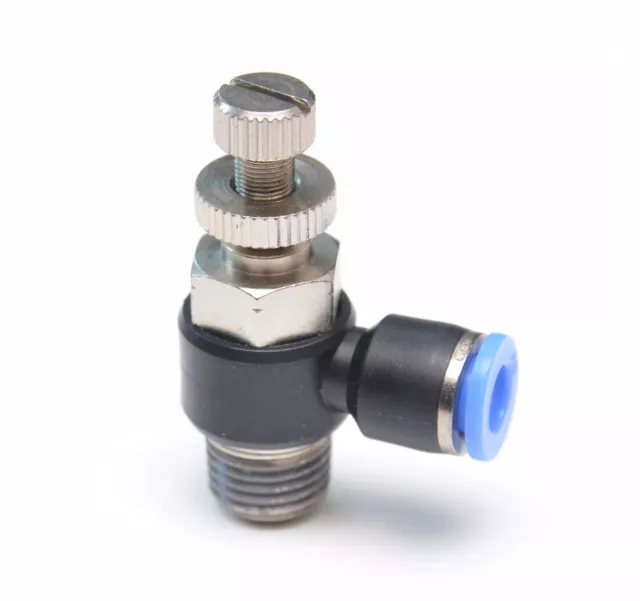 1/4 Od Tube - 1/4 Npt Male Speed Flow Control Elbow Push to Connect Meter Out