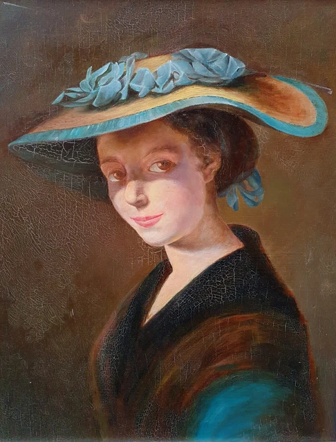 Peinture La femme au chapeau rouge