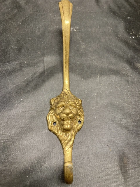 Solid Brass Lion head Antique Coat Hat Hooks Hanger Home School.