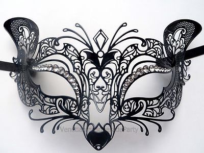 Metal Gold Silver Black Sexy Cat Costume Party Masquerade Ball Halloween Mask