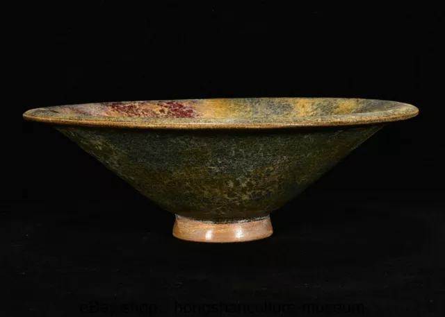 7.2 " Antique Old China Jun Kiln Porcelain Dynasty Palace Round Tea Bowl