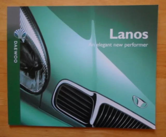DAEWOO LANOS RANGE orig 1999 UK Mkt Larger Format Sales Brochure