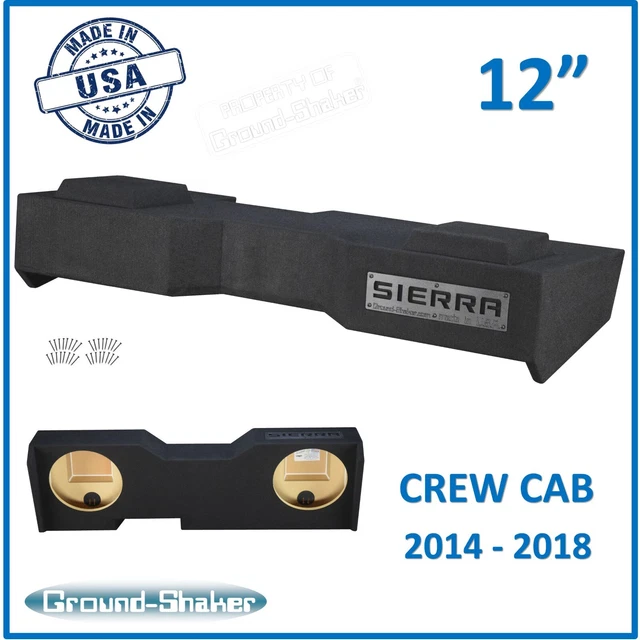 GMC SIERRA CREWCAB 2015 12" Dual Sub Box Sealed 12" Subwoofer