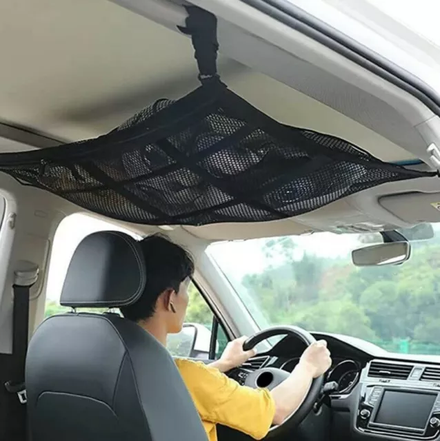 Suv Car Ceiling Storage Net Pocket Car Roof Bag Interior Cargo Net