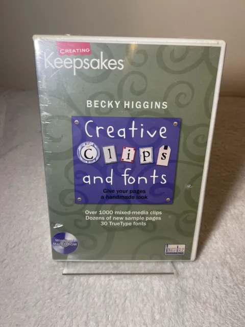 Creando Keepsakes Becky Higgins Clips y Fuentes CD-ROM Windows/Mac Nuevo P2184