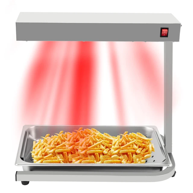 Infrared Food Pan Warmer Fry Dump Station Heat Lamp Stand 21" 500W Heat Lamp