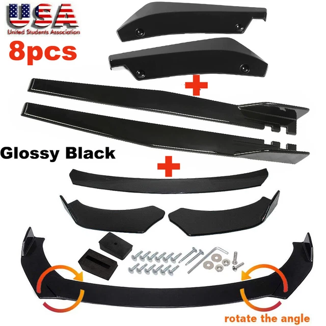 For MINI COOPER Front Bumper Lip Splitter Spoiler Body Kit+Side Skirt+Rear Lip