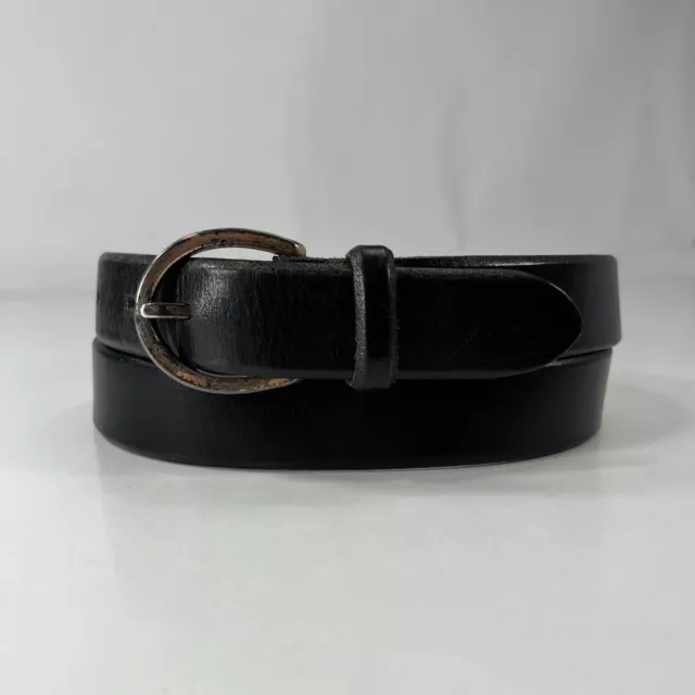 Old Navy Black Genuine Italian Leather Dress Belt - Made in USA - Men's Size 34