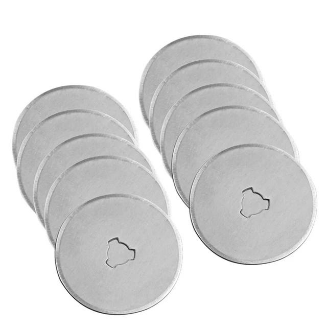 10 unidades 45 mm hoja de corte giratoria circular para proyectos de tela y papel