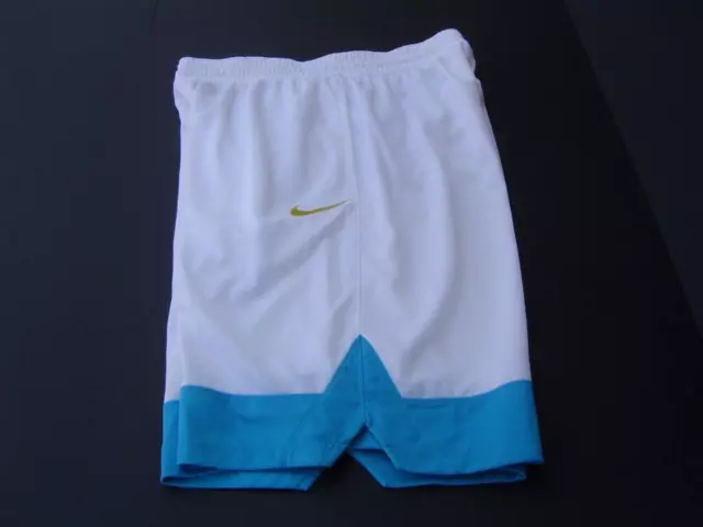 New Mens Nike Dri-Fit White Basketball Shorts W/Gold Swoosh  Size 4Xl