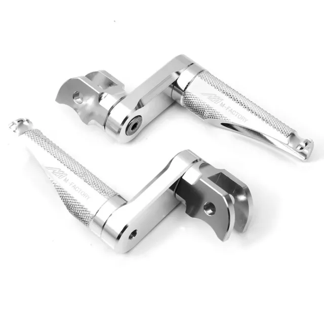 For Yamaha FZ 750 85-91 90 89 88 87 86 SHINOBI Front Foot Pegs 40mm Lower Silver