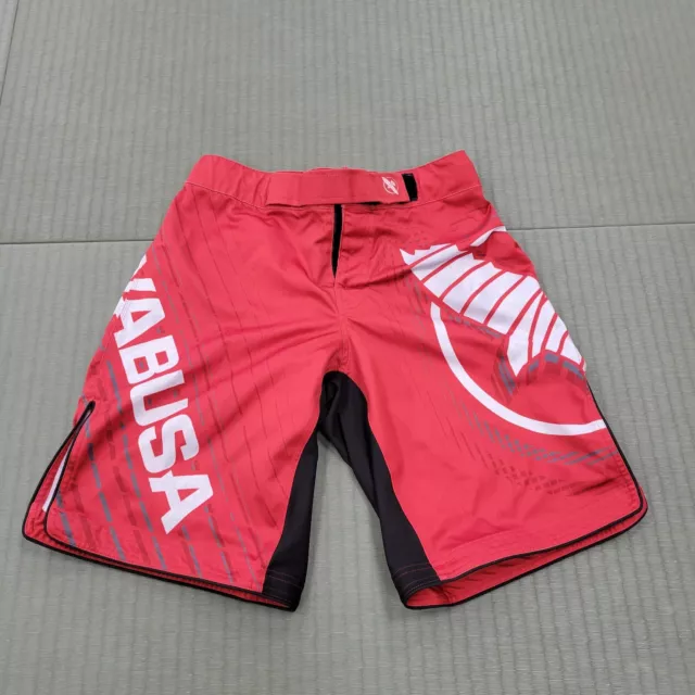 Hayabusa MMA Kickboxing Jiu Jitsu Fight Shorts Mens Size Medium Red Chikara UFC