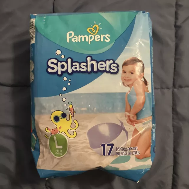 Pampers Splashers Swim Diapers Size Large (31-40lbs)