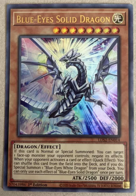 YUGIOH Blue-Eyes Solid Dragon - LDS2-EN014 - Ultra Rare - 1st Edition