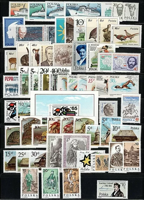 POLAND, POLSKA Sc#2713/B144, 1986 Collection:  61 Stamps & One Sheet Mint NH OG