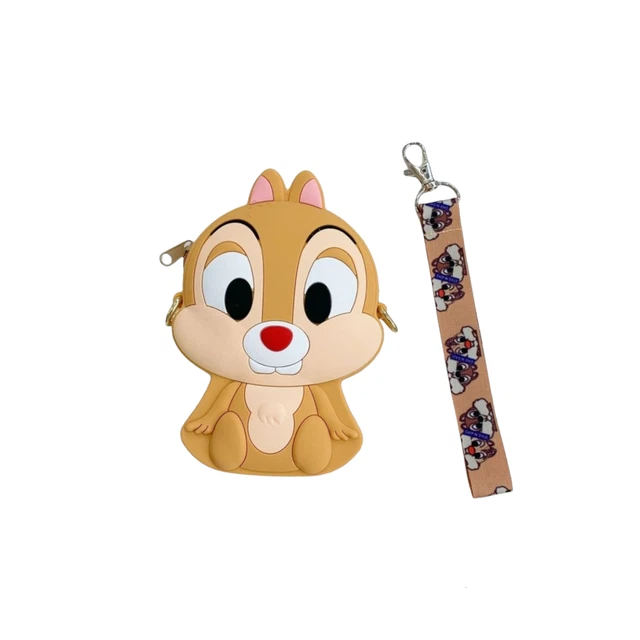 Sac à bandoulière Silicone Enfants Dessin Animé Disney Tic et Tac Marron Clair