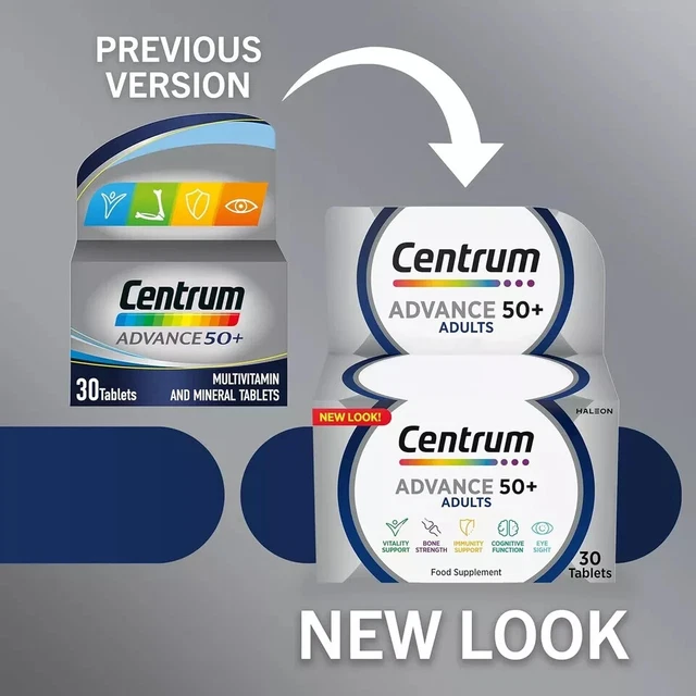 Centrum Components CENTRUM ADVANCE 50+ Tablets Multivitamin and Mineral Supplements £5.99 ...