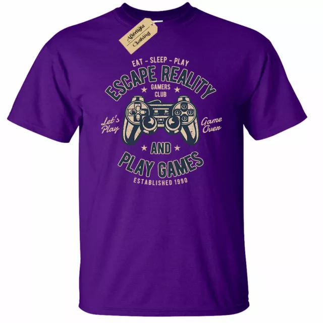 Escape Reality Play Games T-Shirt Mens eat sleep play pc xbox ps computer gamer