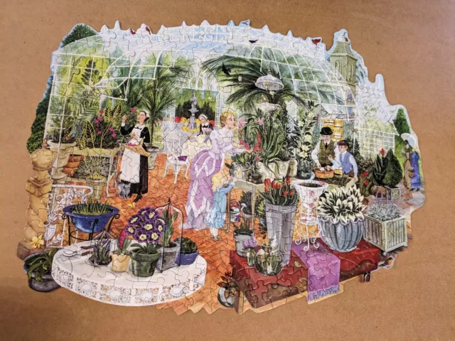 Gathering At The Greenhouse - 300 Large piece Shaped Jigsaw - Bits And Pieces