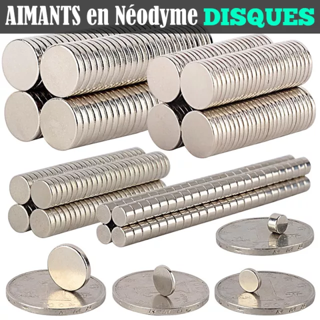 Aimant Neodyme DISQUE Rond Fort Puissant Neodimum Magnet Photo Fimo Scrapbooking