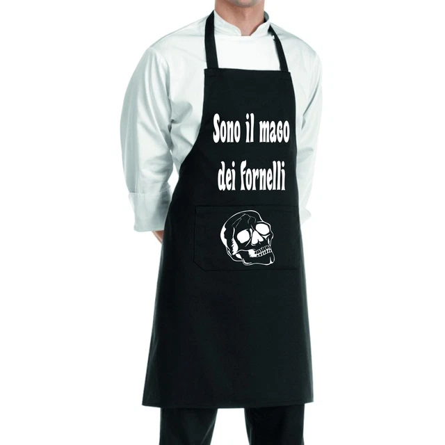 Grembiule Cotone 100% Uomo/Donna - 70x85 Cm Con Tasca E Frase Personalizzata, Per Cucina E Griglia - Foto 11