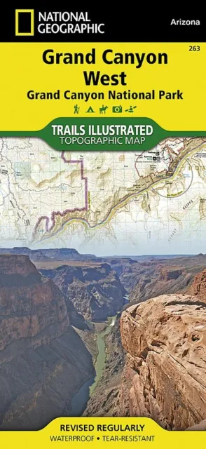 National Geographic Grand Canyon WEST Trails Illustrated Topo Map #263