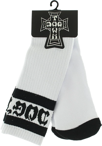 Dogtown Tube Socks White/Blk
