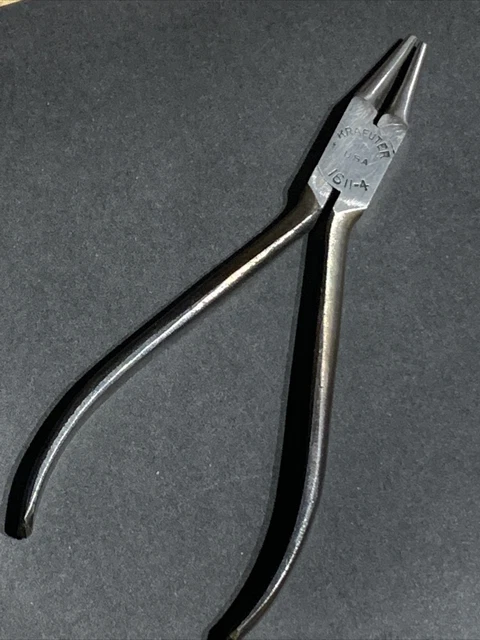 Vintage Kraeuter USA 1611-4 Round Needle Nose Pliers Watchmaker’s Jeweler’s NICE