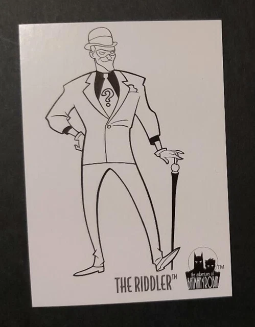 THE ADVENTURES OF Batman & Robin Coloring Card #C7 / The Riddler ...