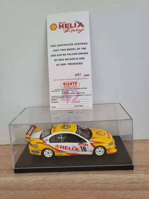 Biante Team Dick Johnson Racing Ford Falcon Au Xr8 Max Wilson 1:43 #0191/1000