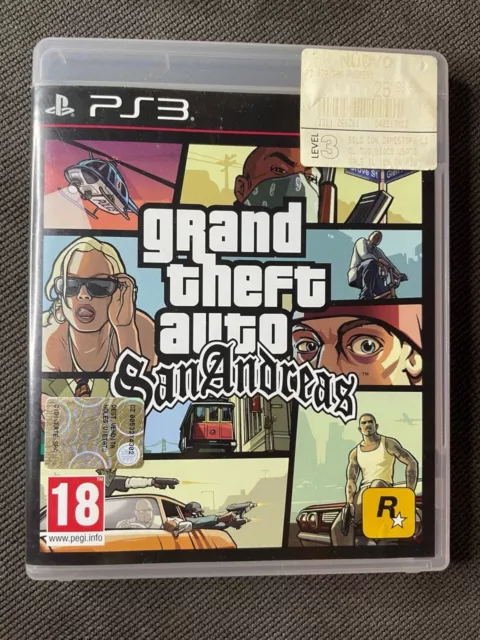 GTA Grand Theft Auto SAN ANDREAS per PS3 PlayStation 3 Completo PAL ITA Italiano
