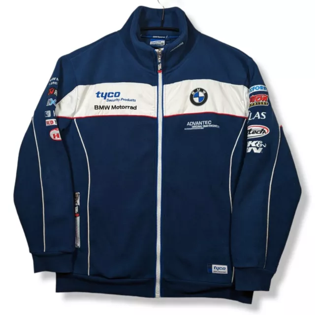 TYCO BMW Fleece Men's Medium Motorrad Motorcycle Official Team Zip Jacket TAS
