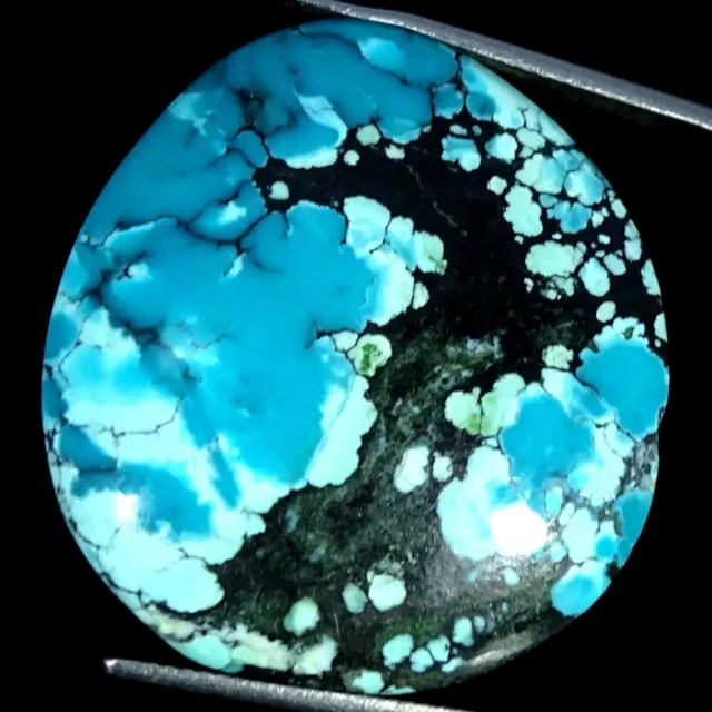 41.10 Cts Genuine Tibetan Tibet Turquoise Loose Gemstone Pear Cabochon 29X31X6MM