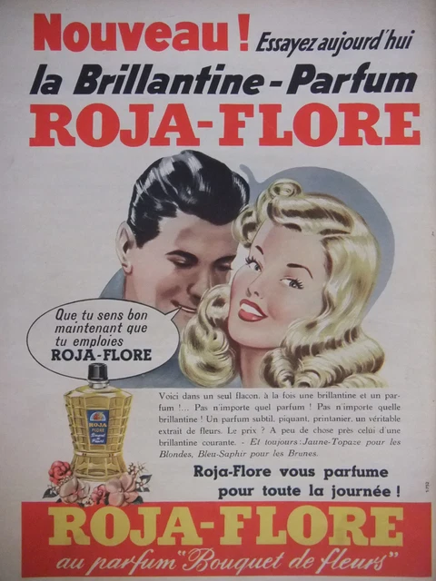 Publicité Ancienne Originale Brillantine Roja 1947 – Issue De Magazine – Format 22x29 Cm