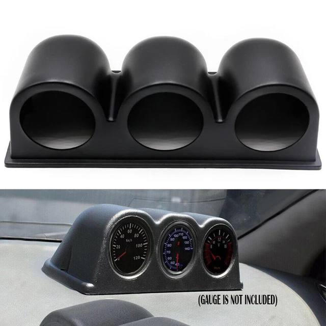 Supporto misuratore misuratore 3 fori nero 52 mm facile da installare pannello p