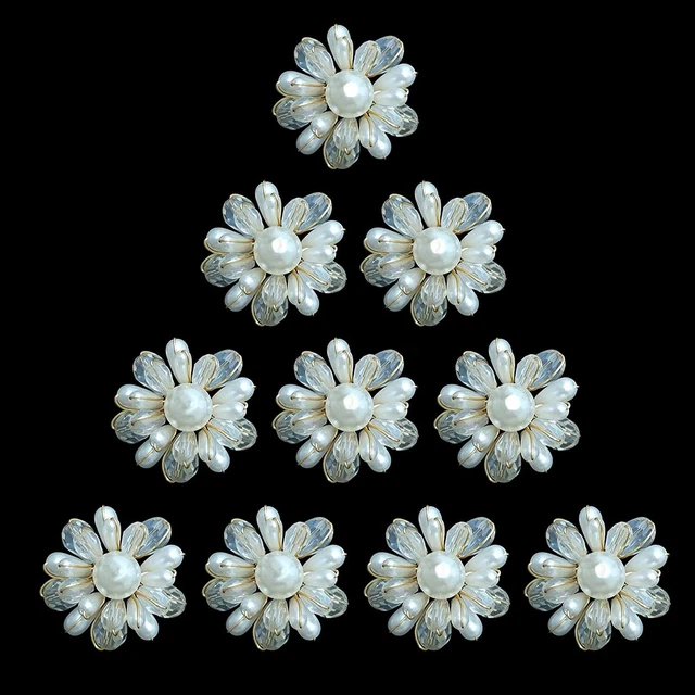 10Pcs Clear Rhinestone Appliques Diamond Crystal Sparkly Rhinestone Applique F