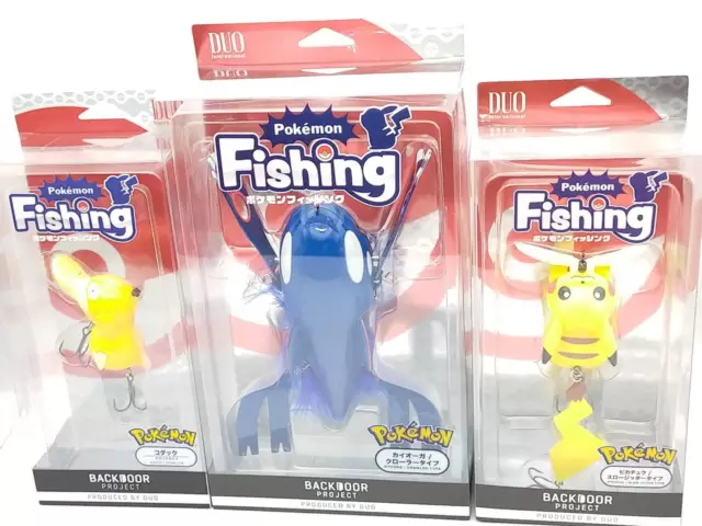Pokemon Fishing Lure PIKACHU KYOGRE PSYDUCK(KODUCK) DUO Set of 3