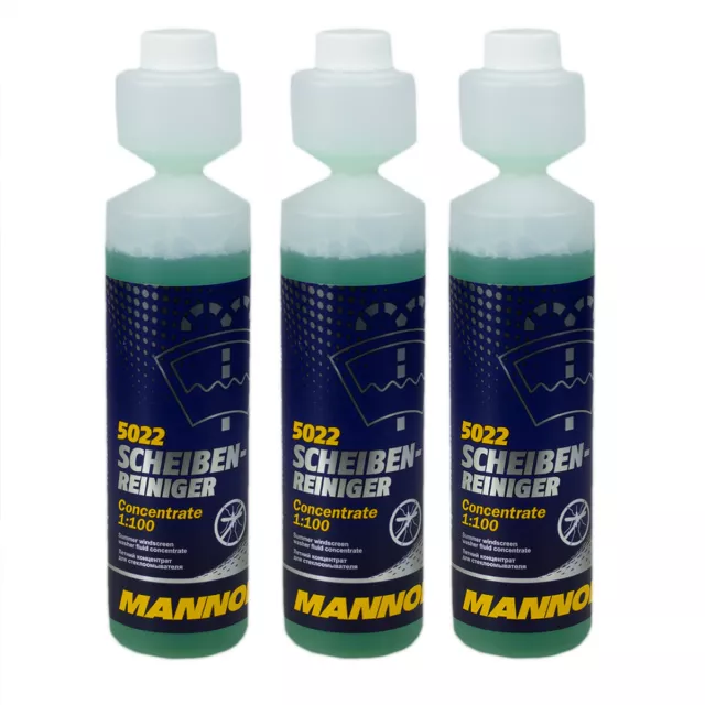 3x 250ml MANNOL 5022 Scheiben Reiniger 1:100 Reinigung Konzentrat