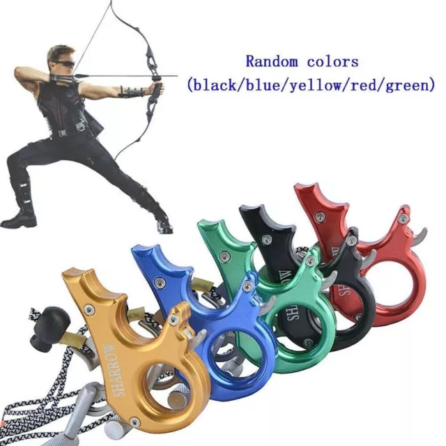 Compound Bow Release Aids 3 Finger Grip Thumb Trigger Caliper Archery Hunting YU
