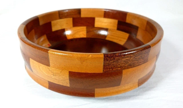 Kimona Ciotola In Legno Di Mango Per Frutta E Caramelle - Centrotavola Artigianale 25,4 X 25,4 X 6,3 Cm