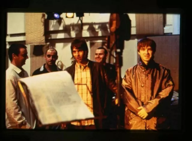 Oasis Noel Liam Gallagher group recording studio Original 35mm Transparency