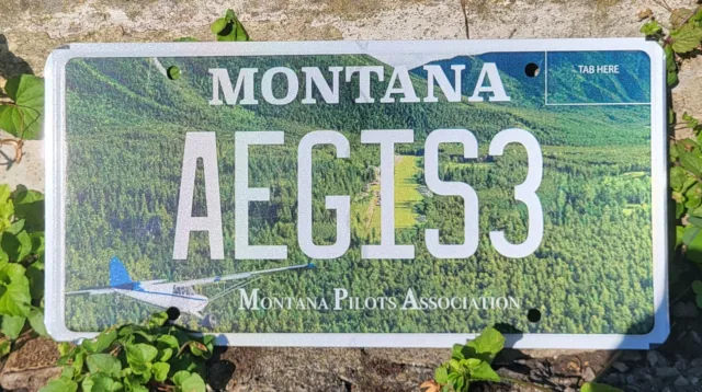 Plaque d'immatriculation Montana AEGIS3 USA License Plate - pilots