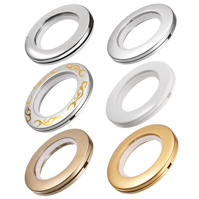 Curtain Grommets Plastic Drapery Eyelet Rings for Window Curtain Rod 12pcs