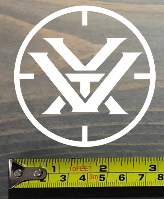 VORTEX OPTICS STICKER Decal Tactical Gear Gun White 3" Line Guns Rifle
