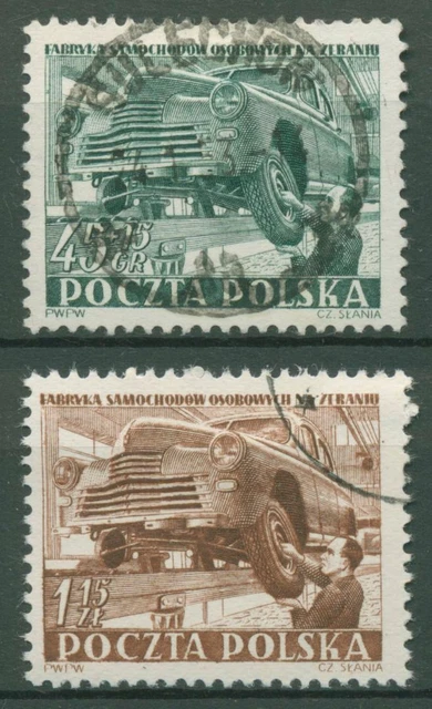 Polen 1952 Automobilwerk Zeran Warschau 787/88 gestempelt