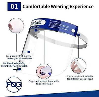 Face Shield Safety Anti-Fog Full Face Protection Reusable Unisex Washable 1 Pc 3