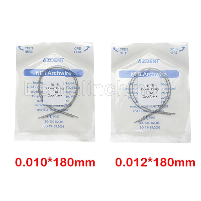 AZDENT Dental Orthodontics Use Niti Open Coil Spring 0.010*180m / 0.012*180mm